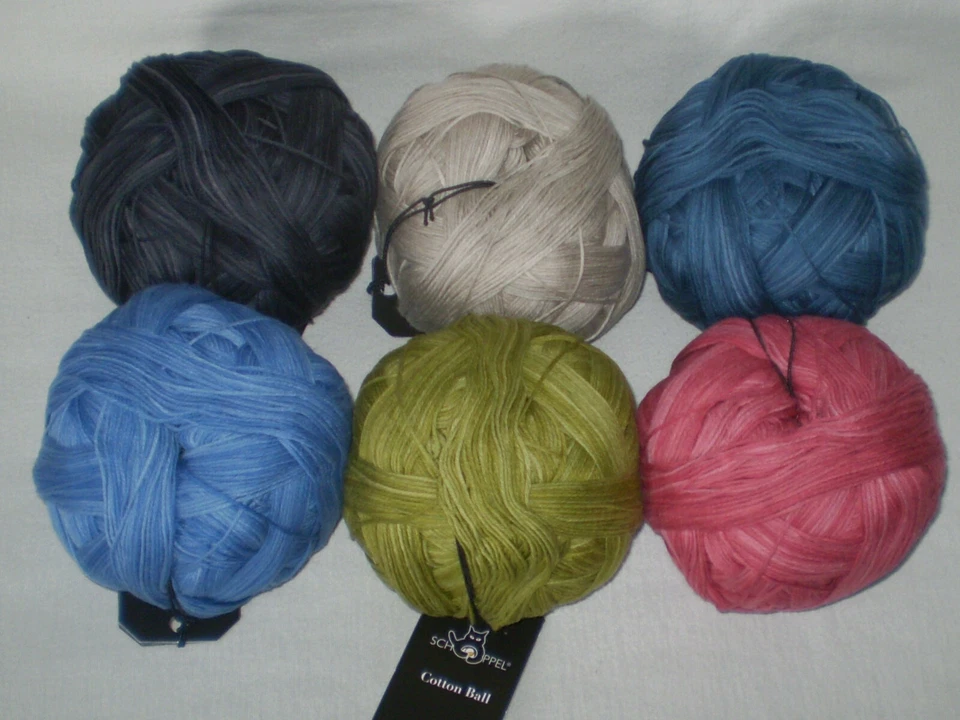 (119€/kg) 100gr COTTON BALL Schoppel 100% Baumwolle gefärbt in Shadow Colorits - Bild 1 von 1