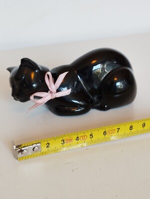 Avon Moonwind Leerglas Eau De Cologne Flasche, Sitting Lucky Black Cat. Hexe