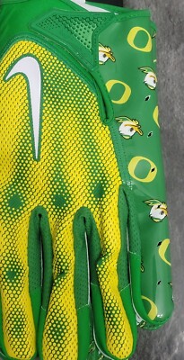 Nike Vapor Jet 7.0 Oregon Ducks PE Football Gloves Size XXXXL