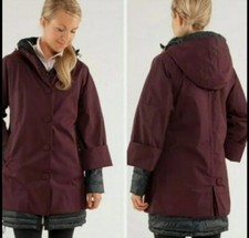 Lululemon Size 4 3 Three Times X's A Lady 3 In One Down Coat Parka Rain Jacket