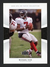 2003 upper deck UD patch collection Michael Vick card #7 falcons