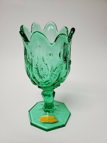 VINTAGE JOHN E KEMPLE GLASSWORKS GREEN GLASS SIGNED ANTIQUE COLLECTIBLE - Imagen 2 de 12
