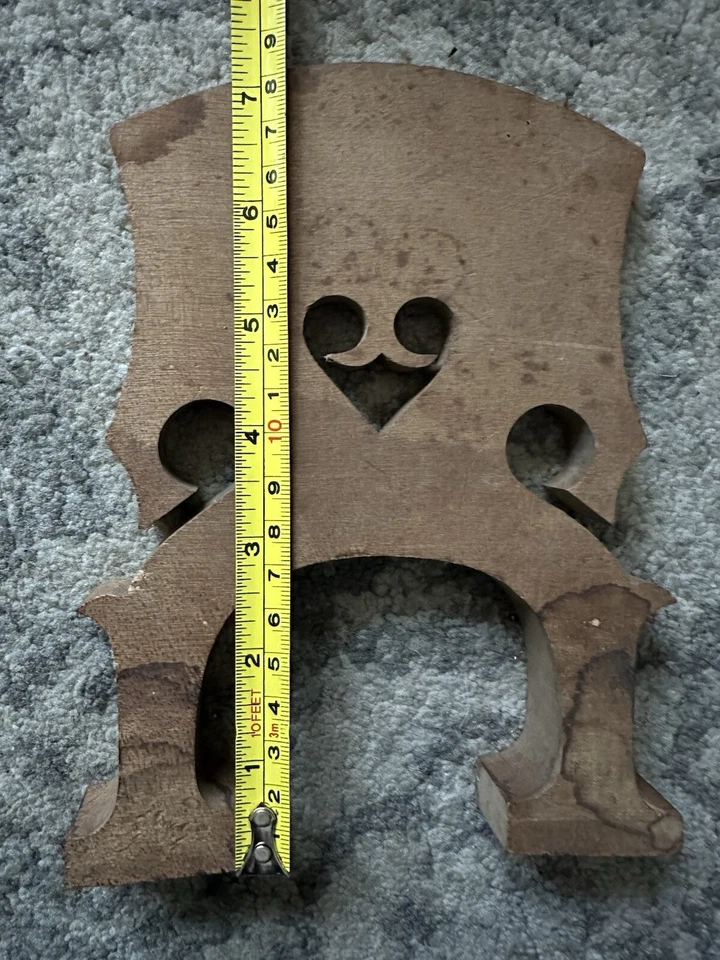 Очень старый антикварный контрабас - вертикальный бас винтажный бридж пустой - Изображение 3 из 4