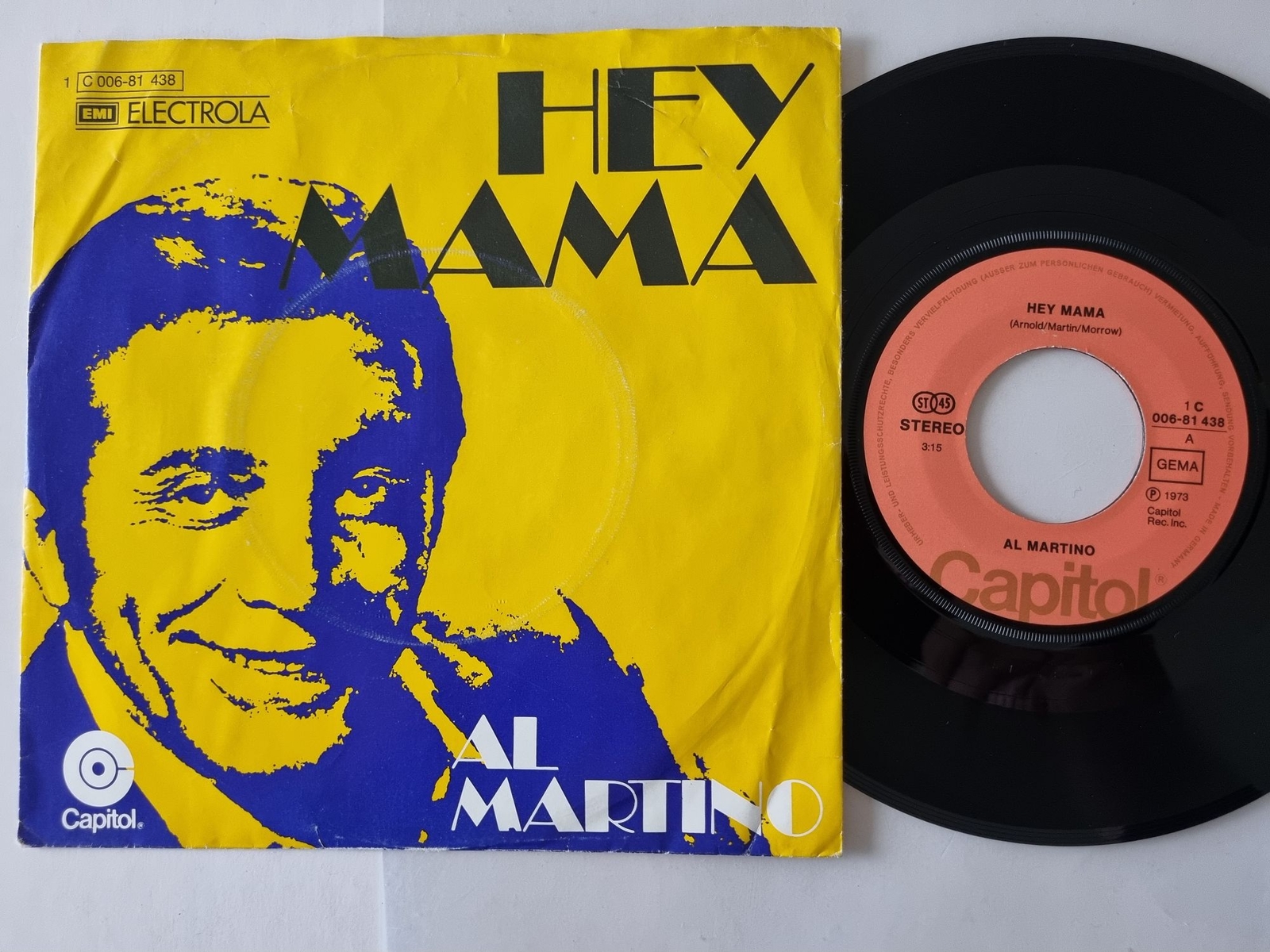 Al Martino - Hey Mama / If I Give My Heart To You 7'' Vinyl Germany