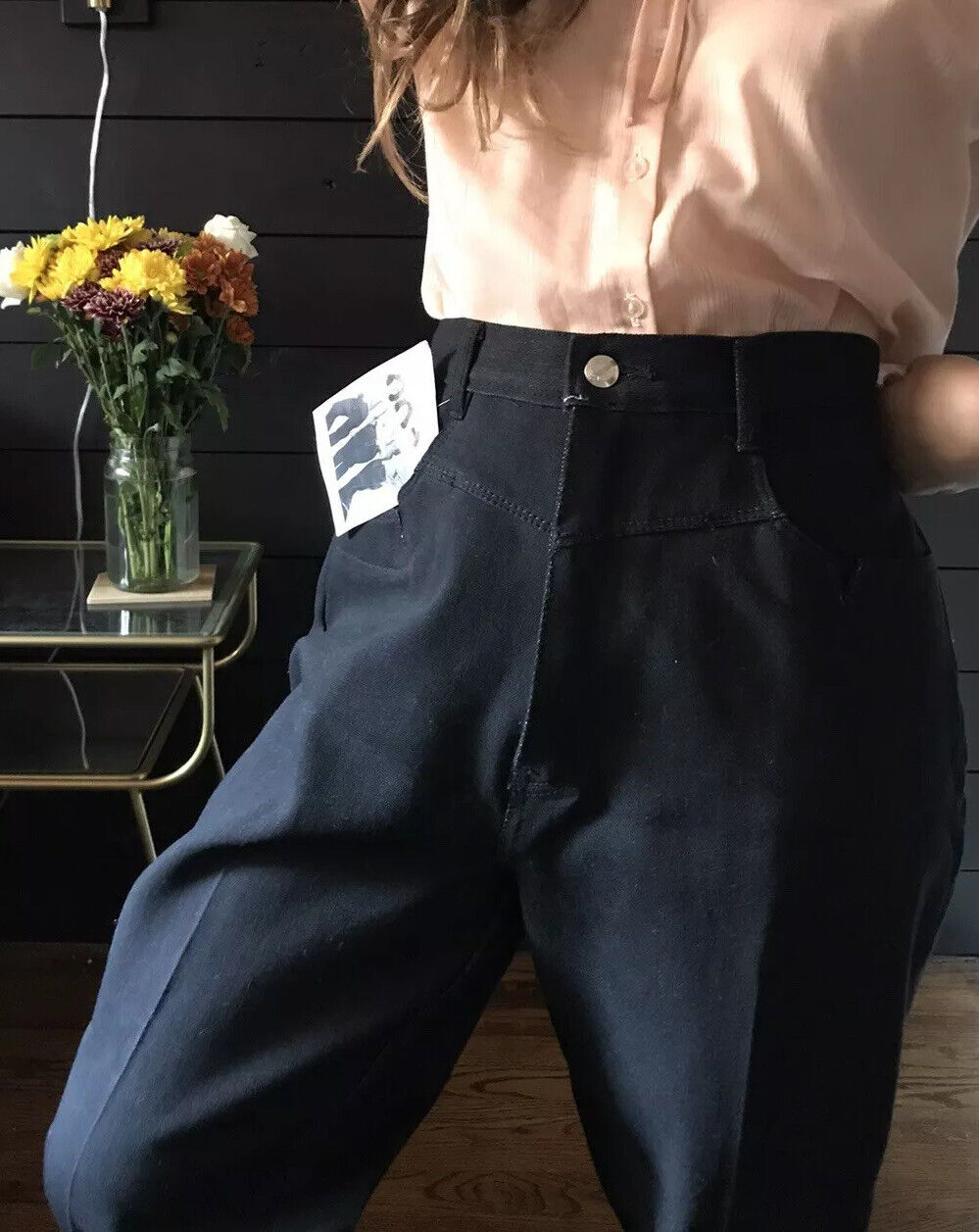 Vintage 1980s gitano jeans denim black size 16 Wo… - image 5