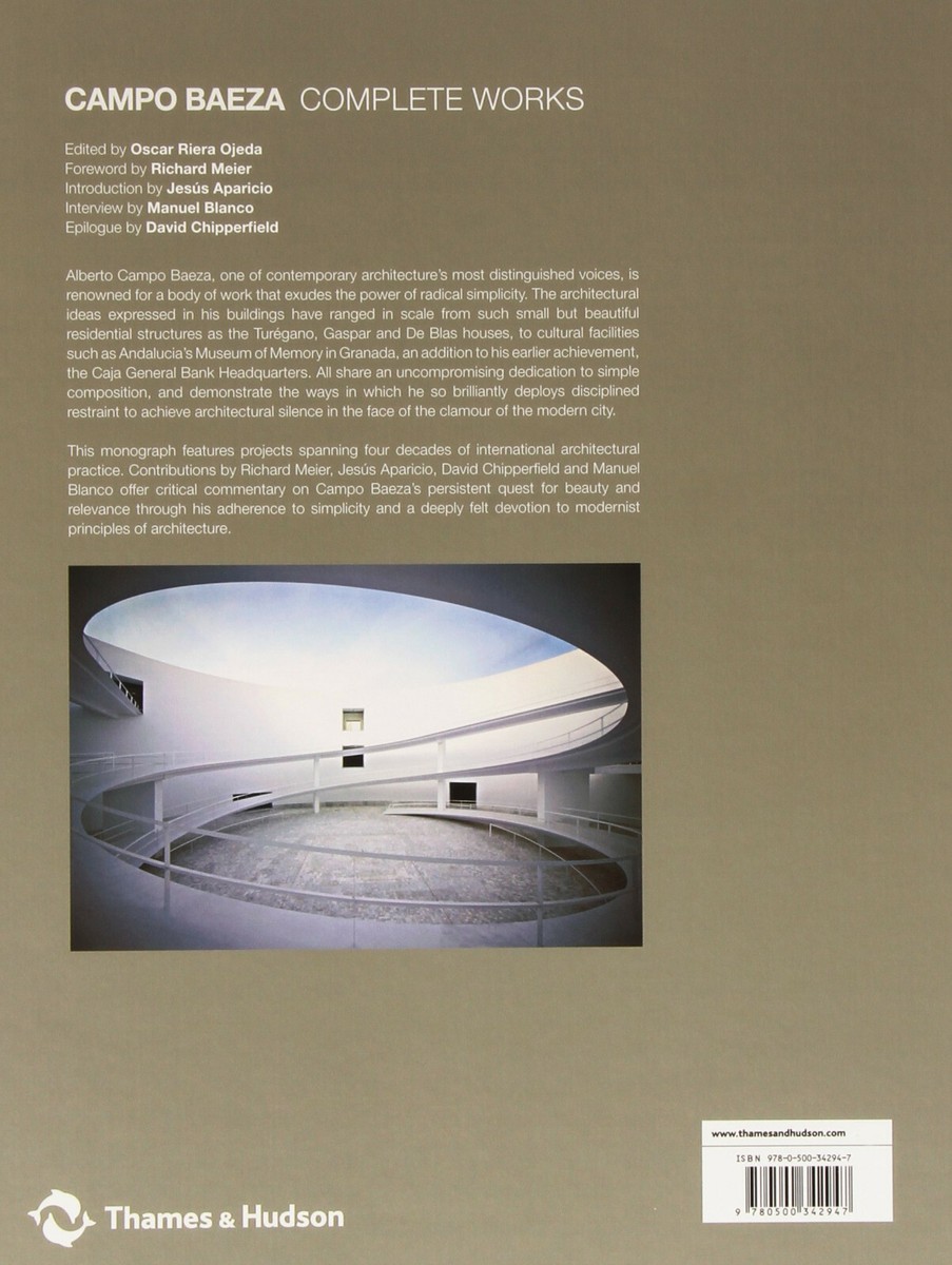 洋書 CAMPO BAEZA COMPLETE WORKS Campo Baeza: Complete Works – Oscar Riera Ojeda Publishers