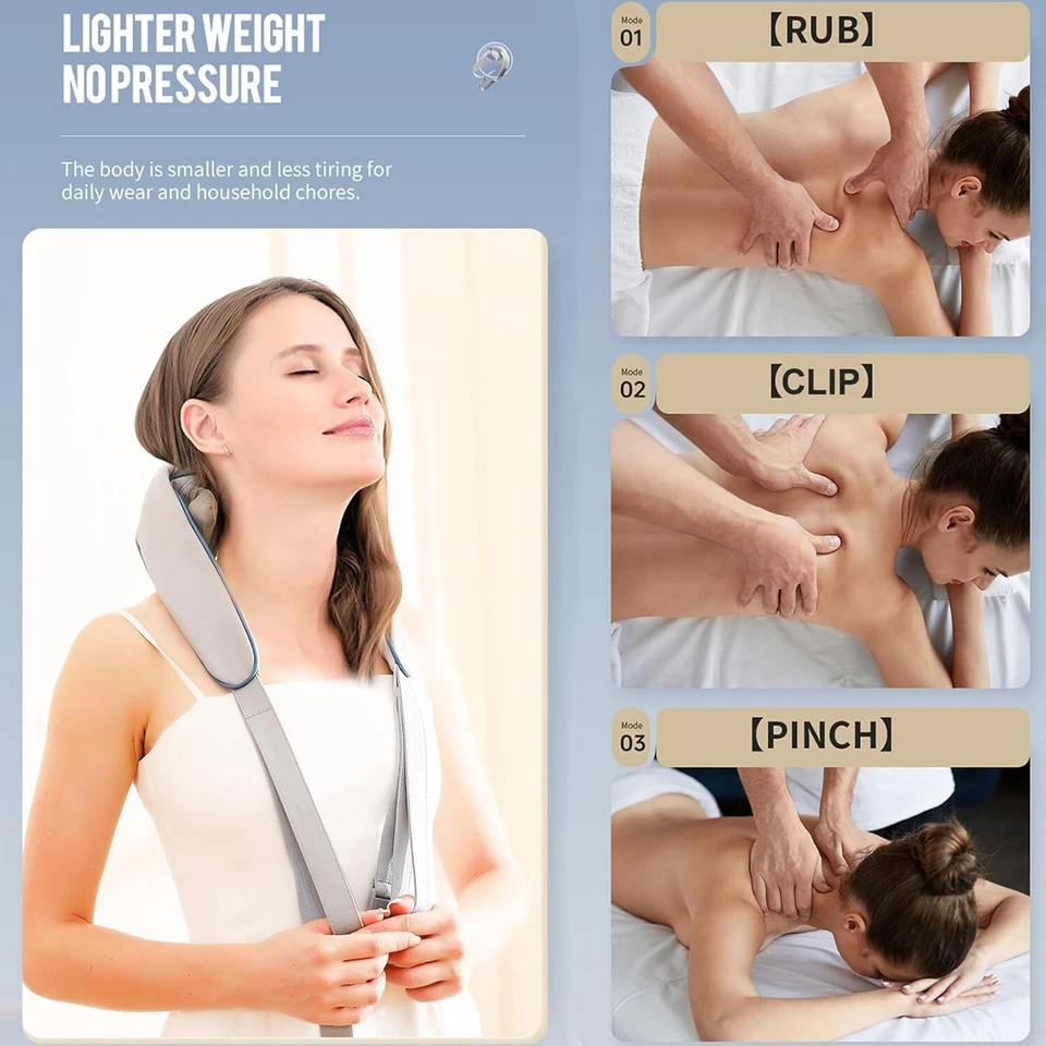 Shiatsu Neck and Back Massager with Soothing Heat, Nekteck Electric Deep Tissue - image 2 of 4