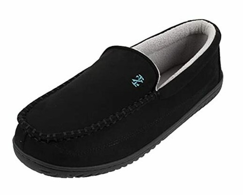 Men's Two-Tone Moccasin Slipper, Warm 