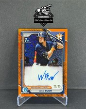 2024 Bowman Chrome Will Bush 1st Orange Shimmer Auto 23/25 Houston Astros