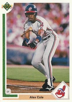 1991 Upper Deck #654 Alex Cole x