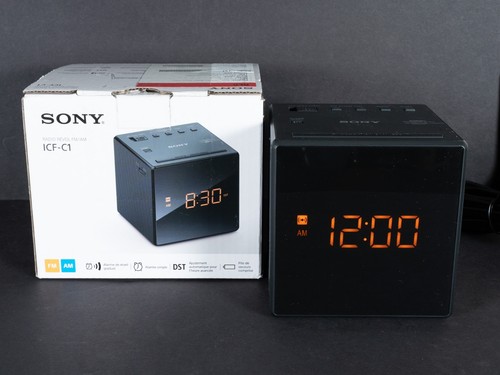 Sony ICF-C1 Desktop Alarm Clock AM FM Radio Black