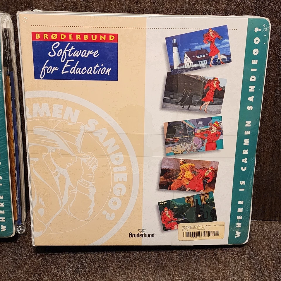 x2 Sealed 1996 Broderbund SCHOOL EDITION Where is Carmen Sandiego? PC Almanac - Image 3 of 4