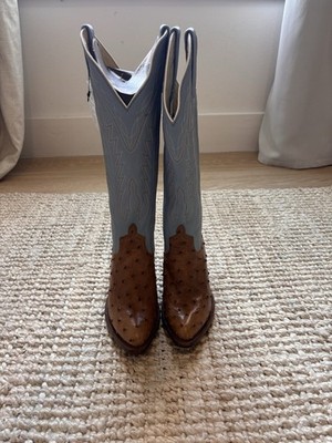 Macie Bean Women's Antique Saddle Full Quill Ostrich Boots
