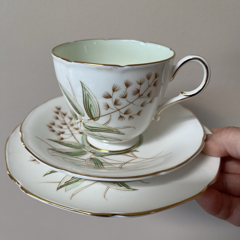 Paragon Windrush Plate And Saucer And Side Plate By Appointment To HR the Queen