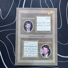 JOHN F & ROBERT KENNEDY JFK Pieces of the Past DUAL Relic 2025 #181