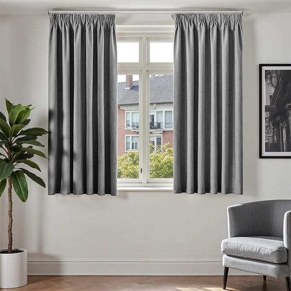 100% VerdunklungsvorhäNge Gardinen Mit KräUselband Thermovorhang, H145Xb140 Cm V-image