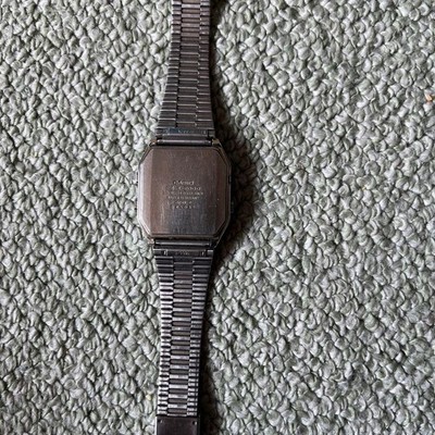 Casio T-2000 Digital Watch Vintage 1970s Stainless Steel Band