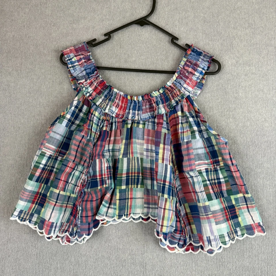 Blusa Pilcro Anthropologie Mujer Mediana Dobladillo Escote Retazos Tanque Algodón Puro Foto 3 de 4