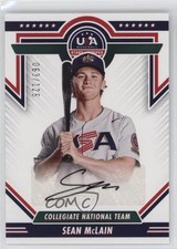 2022 Panini USA Baseball Stars & Stripes Black Ink 63/125 Sean McLain Auto sc8