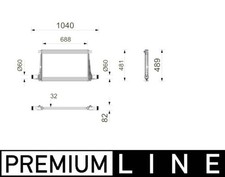 MAHLE Ladeluftkühler Für AUDI Q7 4MB Van Q8 4MN VW Touareg 17-19 4M0145805J