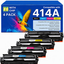 414A Toner Cartridges set 4 Pack With Chip for M454 M479 M455 M480 W2020A 414X