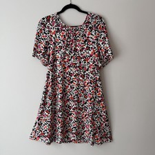 Tommy Hilfiger Feminine Dress Floral Pink White Girly Cute Fit Flare 10P