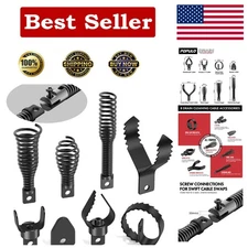 8-Piece Drain Snake Attachment Kit for Ultimate Clog Solutions - Durable Steel