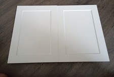 Set of Two White Shaker Style Kitchen Cabinet Doors