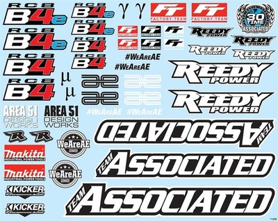 Team Associated RC8B4 Decal Sheet - ASC81588