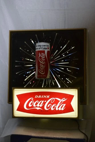 VTG PRE-63 COCA-COLA STAR BURST ADVERTISING LIGHTED DISPLAY W/ FISH TAIL WORKING