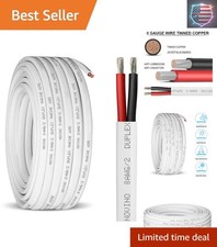 8 Gauge Marine Wire 8 AWG Duplex Marine Grade Wire,100ft Tinned Copper Oxygen...