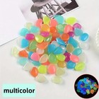 100pcs Glow in the Dark Garden Pebbles Stones for Pathway Yard Aquarium Decor UK