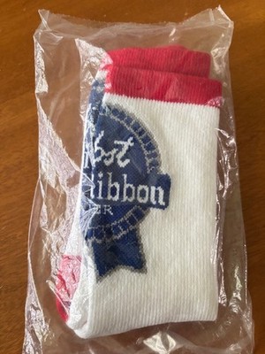 Pabst Blue Ribbon PBR Mail Away Promo Mid Calf Men's Socks, never worn sealed