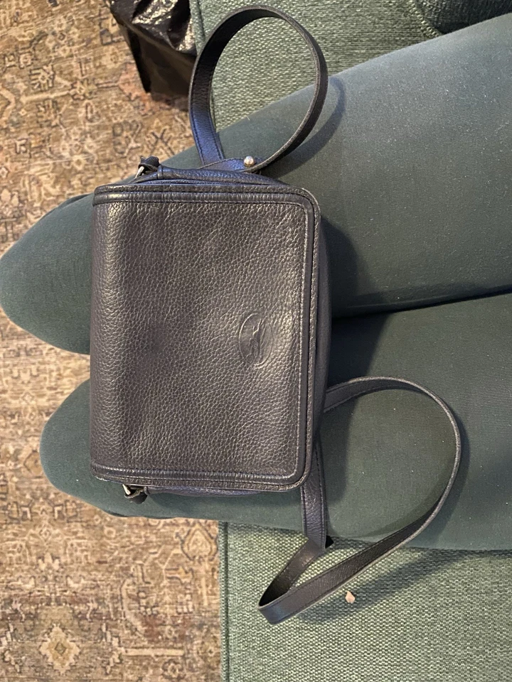 Bolso Bandolera Longchamp Pequeño de Cuero Negro de Colección Foto 3 de 4