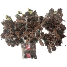 Lot 4 6ft Pinecone Pine Christmas Garland Ornaments New Twine Farmhouse
