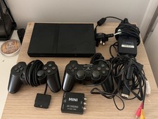 PS2 Sony Playstation 2 Slim Console - Tested Working - 2 controllers - hdmi