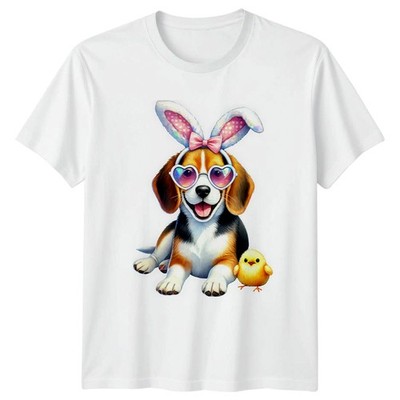 Beagle Welpe trägt Hasenohren Damen T-Shirt Ostern Welpe Hund