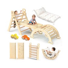 BlueWood Pikler Triangle Set with Cushion - Climbing Toys for Toddl... Fast Ship