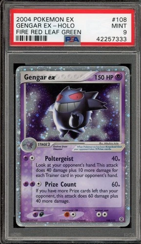 Pokemon Gengar ex EX Fire Red & Leaf Green Holo Ultra Rare #108 PSA 9 Mint