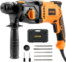 VEVOR 1 Inch Sds-Plus Rotary Hammer Drill, 8 Amp Corded Drills, Heavy Duty Chipp