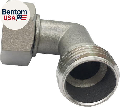 Stainless Steel Garden Hose Elbow 90 Dedgree Water Hose Connector Right Angle 3/ - Picture 3 of 12