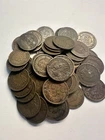 50 Indian Head Pennies Roll Unsorted Bulk Lot Coin Shop Find