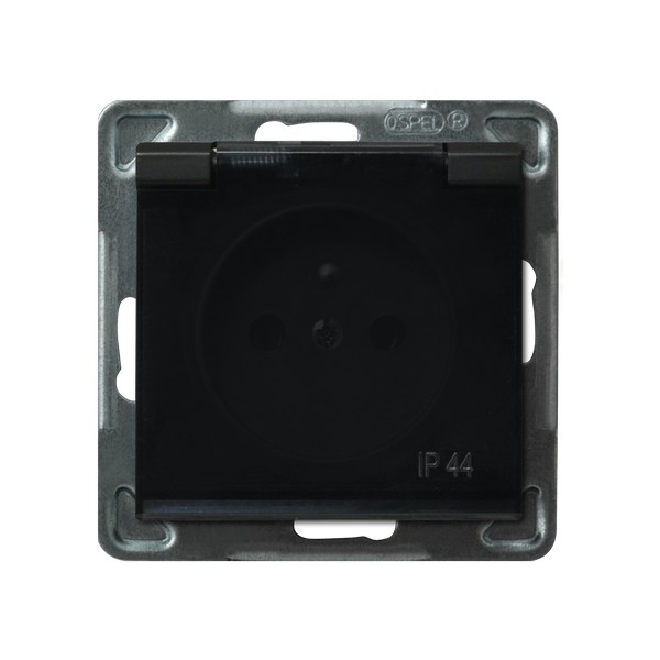 MODULE BLACK METALLIC SOCKET 1X Z/U Z Sonata GPH-1RZ/M/33/D