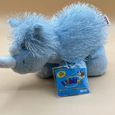 Ganz Webkinz Blue Rhino Long Hair Plush Stuffed Animal HM196 SEALED CODE-Retired
