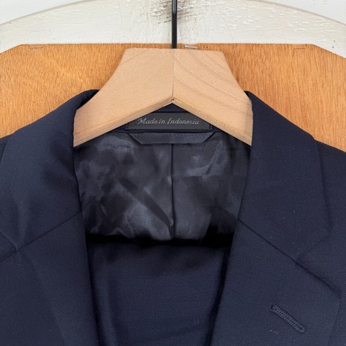 Joseph Abboud Suit Mens 42S Navy Blue 2 Button 100% Wool Pants 34x26 Flat Solid