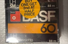 Vintage BASF 60 Minute Audio Cassette Tape 80’s Retro
