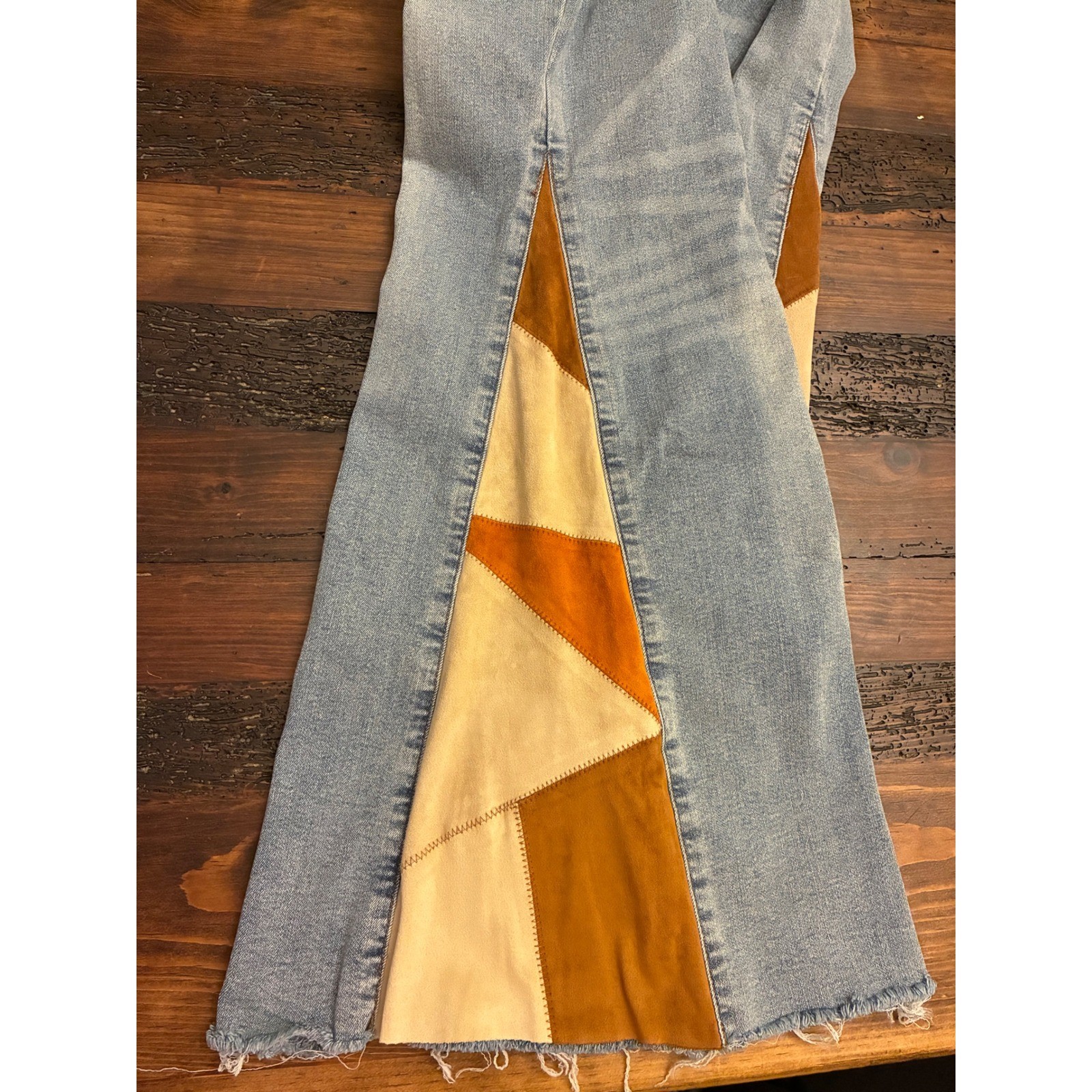 Patchwork Bell Bottom Denim - image 3