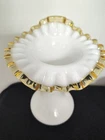 VTG Fenton gold crest mile glass w/ Jack in the pulpit vase