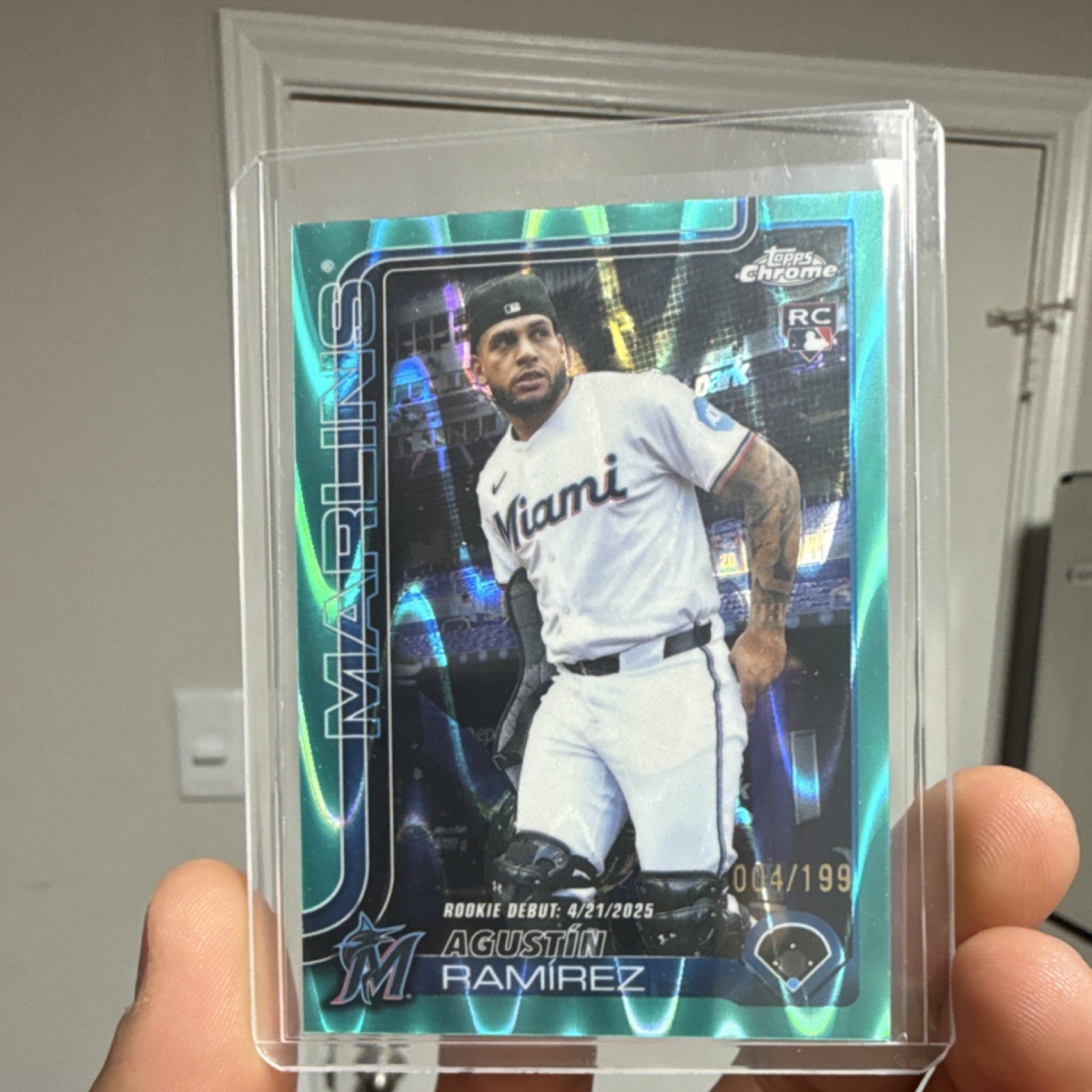 2025 Topps Chrome Update #USC38 Agustin Ramirez Miami Marlins Rookie /199