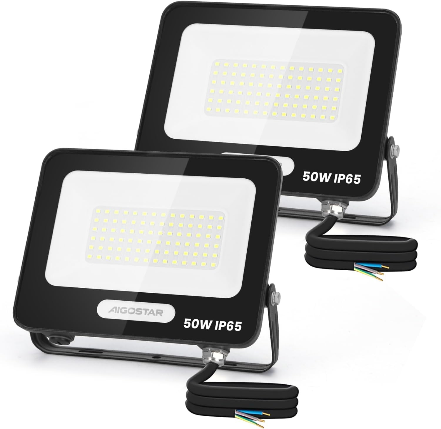 Faretto LED Da Esterno 50W 4500LM, Faretti LED Esterno Impermeabile IP65, 84 LED